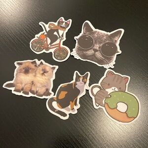 10 CAT STICKERS so cute and funny!